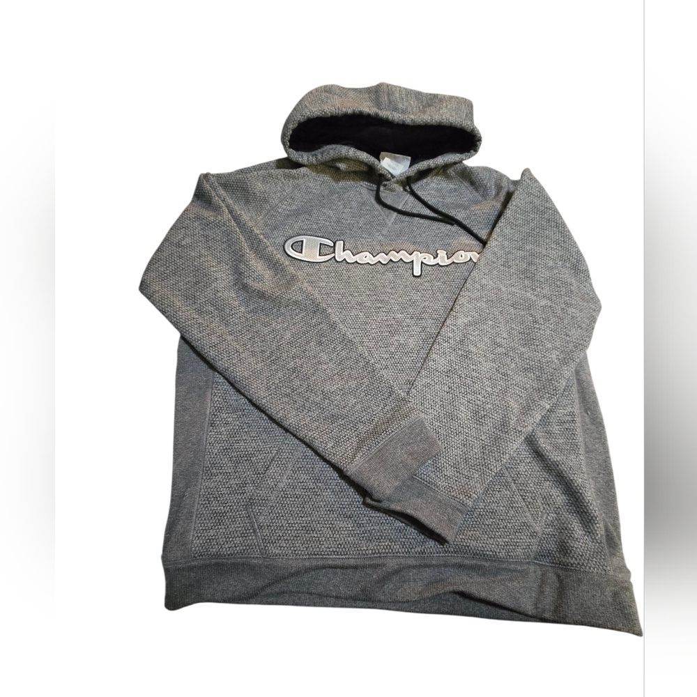 Champion Men's Hoodie With Kangaroo in Gray Sz Large